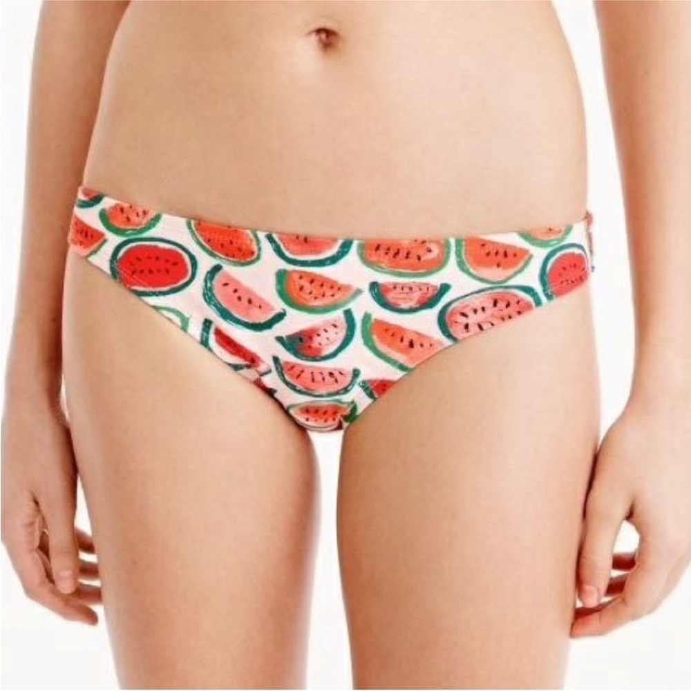 Ladies J Crew Watermelon Print Bikini Swim Suit Bottoms Size XS